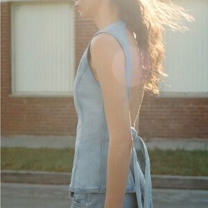 Denim Zara Backless Top